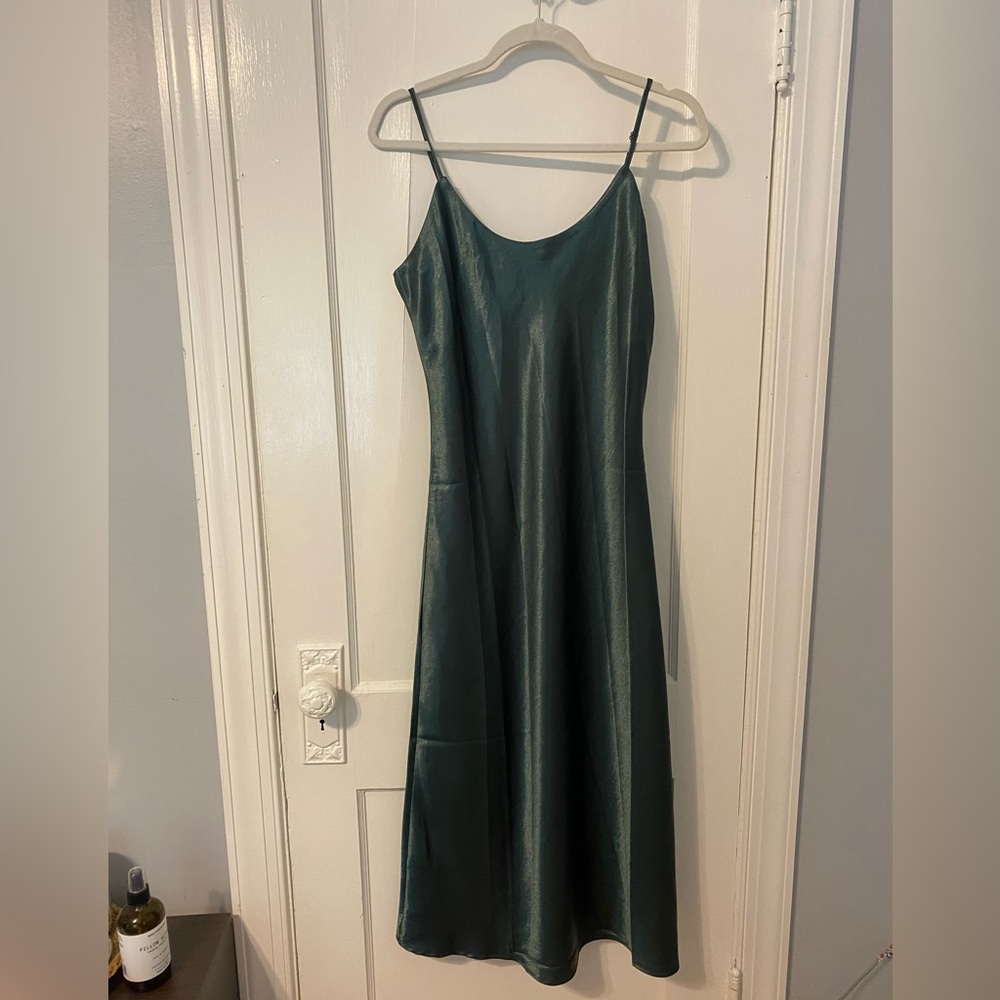 Boutique Emerald Green Slip Dress